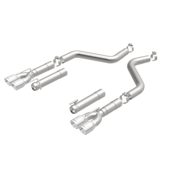 MagnaFlow Axle-Back, SS, 3in, Quad Split Rear 3.5 Tips 2015 Dodge Challenger incl SRT Hellcat - 19206