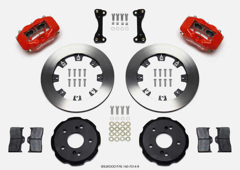 Wilwood Forged Dynalite Front Hat Kit 12.19in Red 02-06 Acura RSX-5 Lug - 140-7014-R