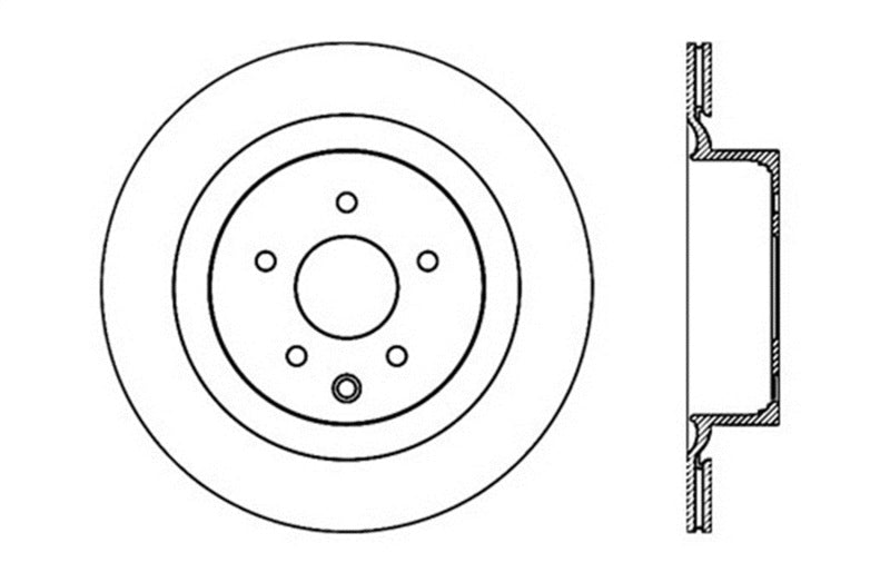 StopTech Infiniti G37 / Nissan 370Z SportStop Slotted &amp; Drilled Rear Left Rotor - 127.42101L