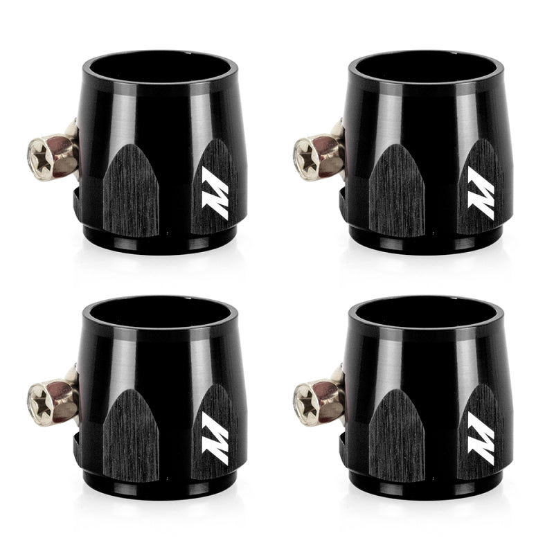 Mishimoto Aluminum -8AN Hex Finishers - Black - MMHXF-08-4-BK by Mishimoto - front view