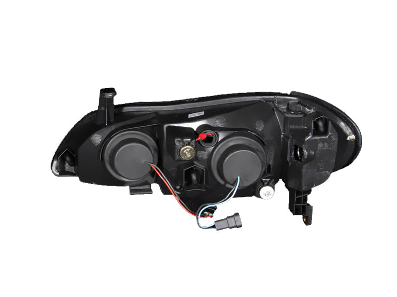 ANZO 2000-2004 Infiniti I30 Projector Headlights w/ Halo Black - 121077