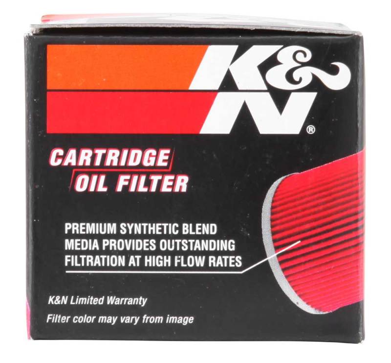 K&N Honda/Husqvarna 1.625in OD x .438in ID x 1.406in H Oil Filter - KN-116 for 2002-2023 Honda CRF450R - angle view