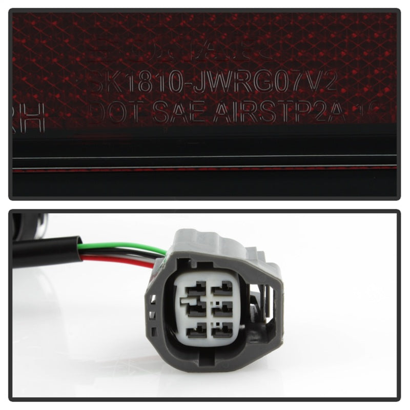 Spyder 07-16 Jeep Wrangler Verison 2 Light Bar LED Tail Lights - Smoke (ALT-YD-JWA07V2-LBLED-BSM) - 5084781