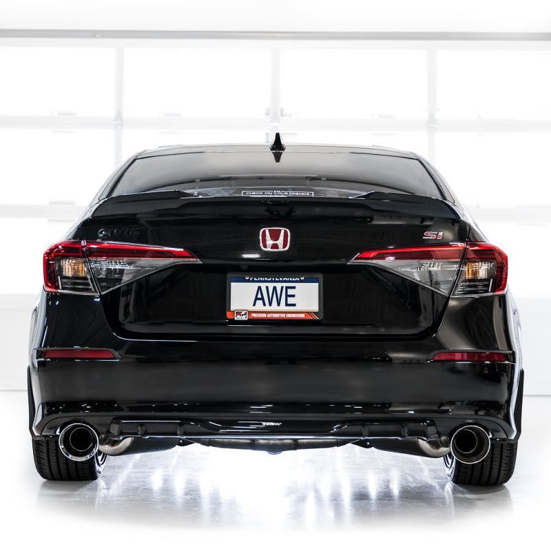 AWE Tuning 22+ Honda Civic Si/Acura Integra Track Edition Catback Exhaust - Dual Chrome Silver Tips - 3020-32331