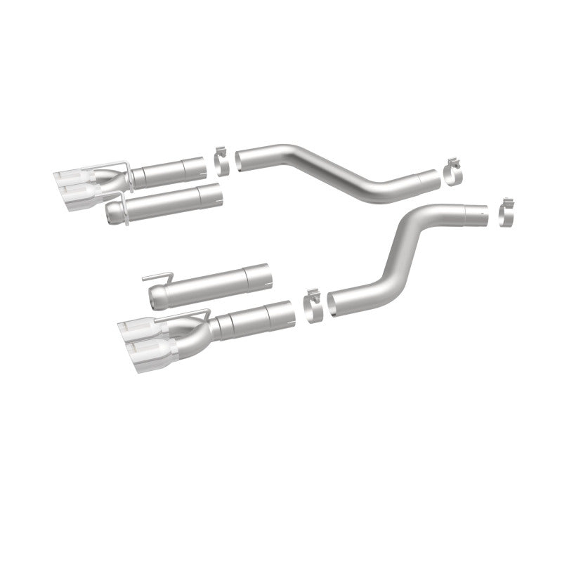 MagnaFlow Axle-Back, SS, 3in, Quad Split Rear 3.5 Tips 2015 Dodge Challenger incl SRT Hellcat - 19206