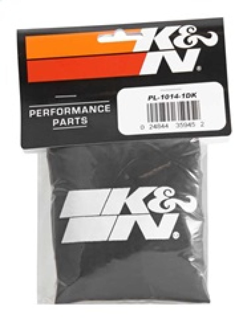 K&N Polaris Black Round Drycharger Air Filter Wrap 11.25inx3inx3in - PL-1014-1DK for 2014-2016 Polaris RZR XP 1000 EPS - alte