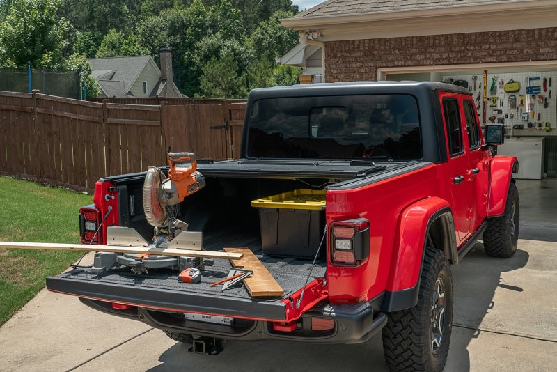 Rugged Ridge Armis Hard Folding With LINE-X Bed Cover 2020 JT - 13550.24 for 2020-2025 Jeep Gladiator - side view