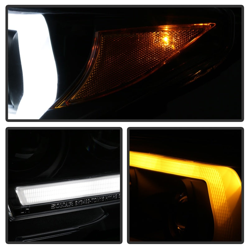 Spyder 16-18 Toyota Tacoma Projector Headlights - Seq LED Turn - Black - PRO-YD-TT16-LB-BK - 5085818