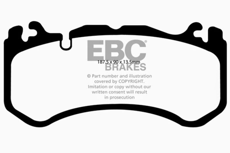 EBC 08-13 Mercedes-Benz C63 AMG (W204) 6.2 Redstuff Front Brake Pads - DP31939C