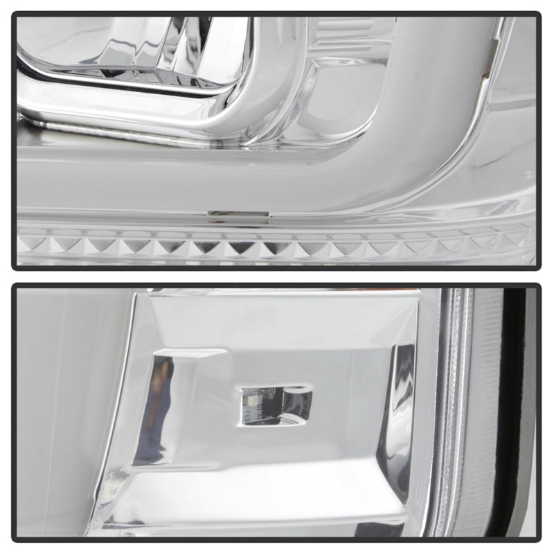 Spyder 08-10 Ford F-250 Ver 2 Proj Headlight - Switch Back Light Bar - Chrome - PRO-YD-FS08V2-SBLB-C - 5086211