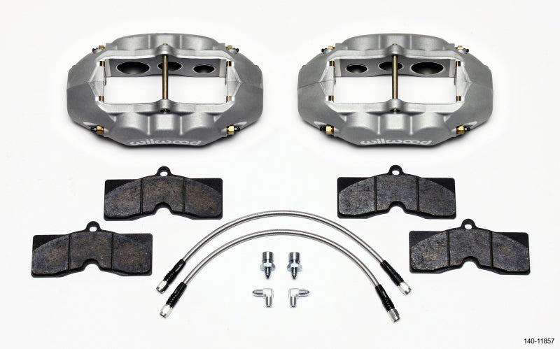 Wilwood D8-6 Front Caliper Kit Clear Corvette C2 / C3 65-82 - 140-11857