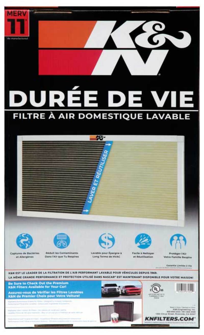 K&N HVAC Filter - 12 X 20 X 1 - HVC-11220