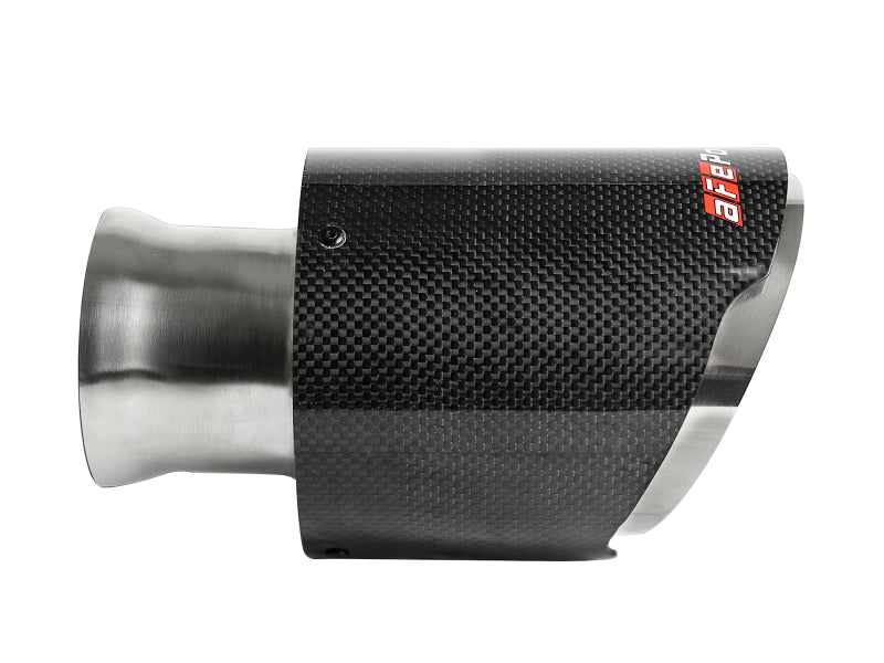aFe MACH Force-XP 4-1/2in Carbon Fiber OE Replacement Exhaust Tips - 15-19 Dodge Charger/Hellcat - 49C32068-C