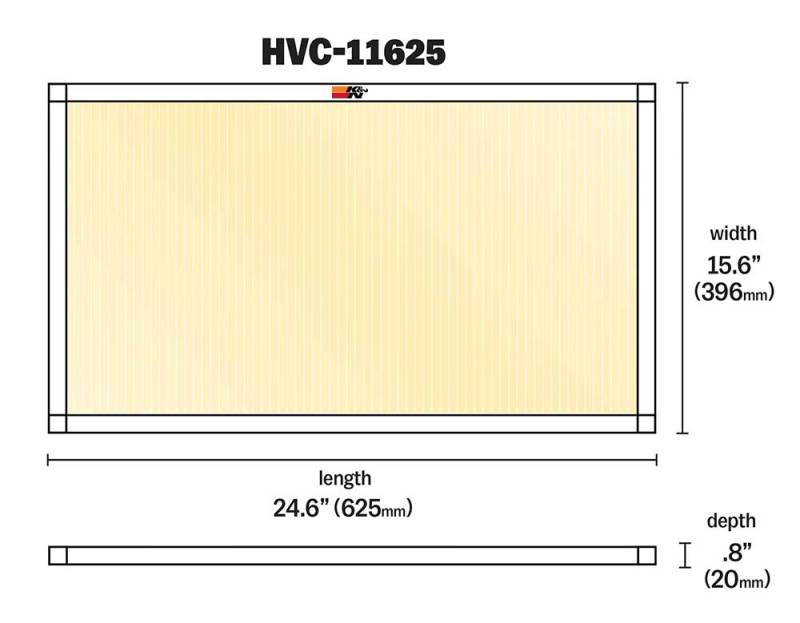 K&N HVAC Filter - 16 x 25 x 1 - HVC-11625