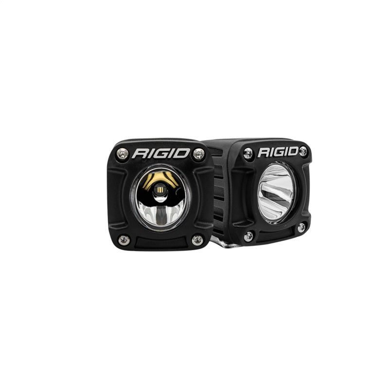 Rigid Industries Revolve Pod w/Amber Trim Ring - Pair - 491613 by Rigid Industries - front view
