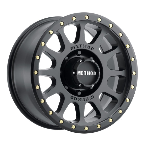 Method MR305 NV 20x10 -18mm Offset 8x180 130.81mm CB Matte Black Wheel - MR30521088518N by Method Wheels - front view