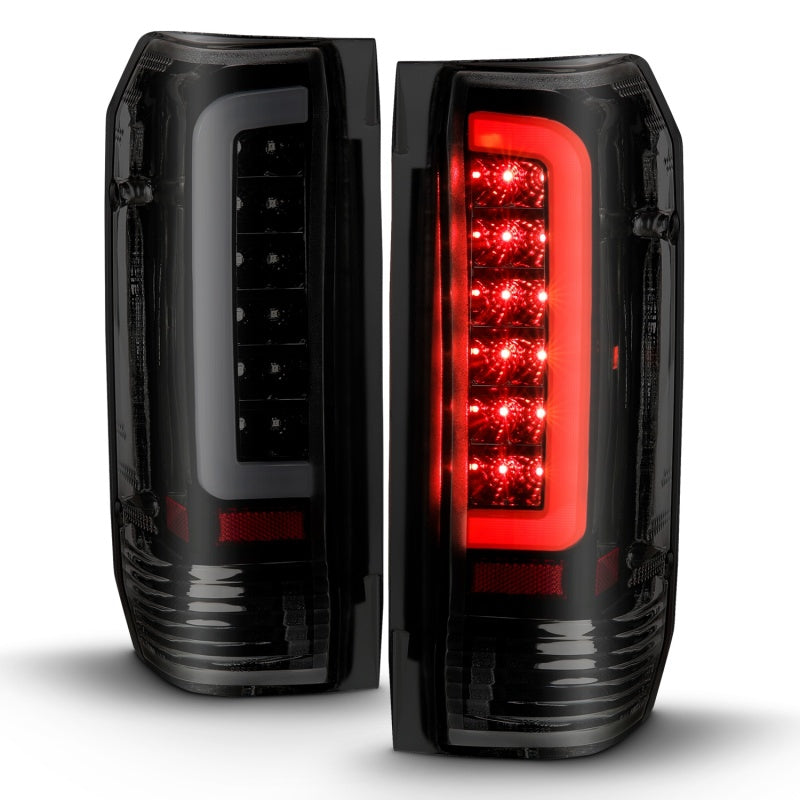 ANZO 1987-1996 Ford F-150 LED Taillights Black Housing Smoke Lens (Pair) - 311351