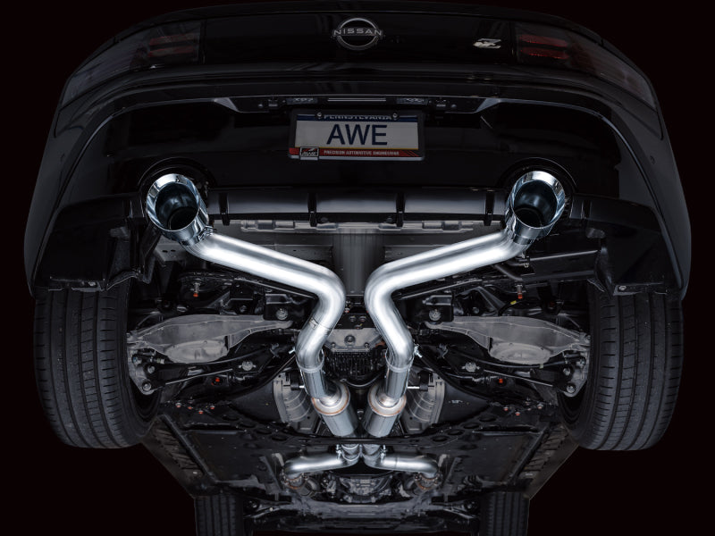 AWE 2023 Nissan Z RZ34 RWD Track Edition Catback Exhaust System w/ Chrome Silver Tips - 3020-32400