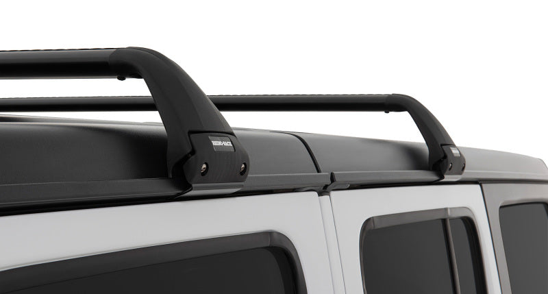 Rhino-Rack 07-22 Jeep Wrangler JK/JL 4 Door Hard Top Vortex SG 2 Bar Roof Rack - Black - SG59