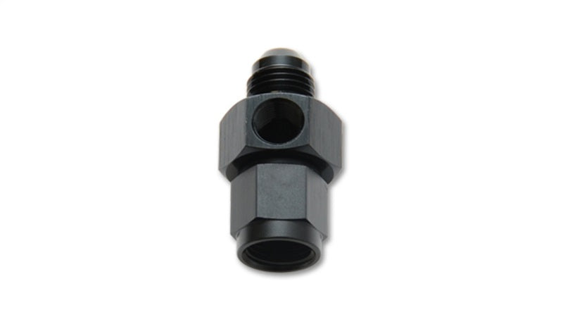 Vibrant -4AN Male to -4AN Female Union Adapter Fitting w/ 1/8in NPT Port - 16484
