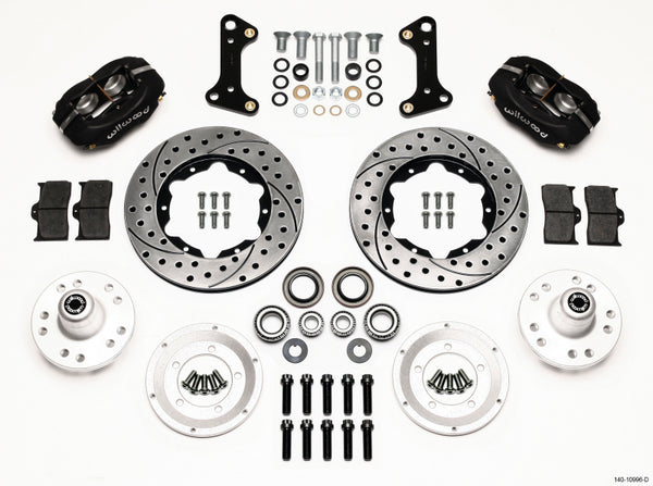 Wilwood Forged Dynalite Front Kit 11.00in Drilled 67-69 Camaro 64-72 Nova Chevelle - 140-10996-D for 1964-1972 Buick Skylark
