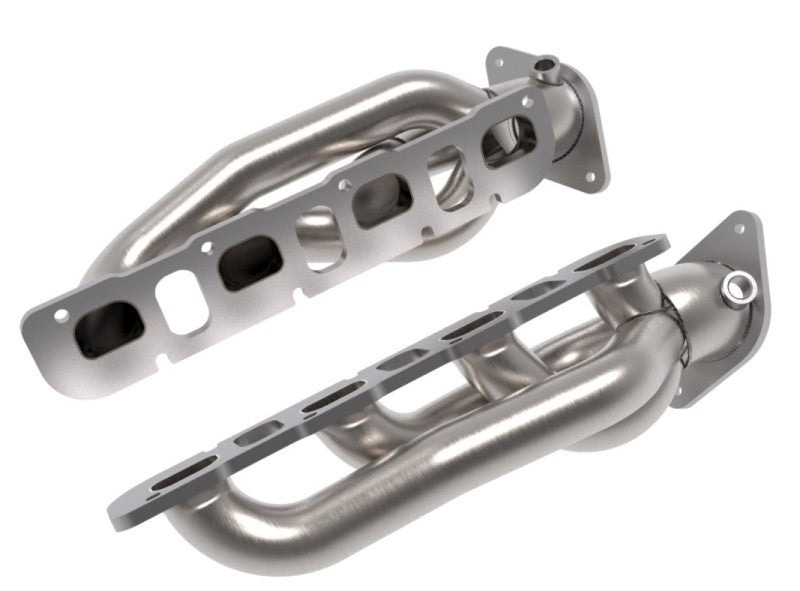aFe Power Twisted Steel 304SS Shorty Header 2021 Ram 1500 TRX V8-6.2L (uncoated) - 48-32030