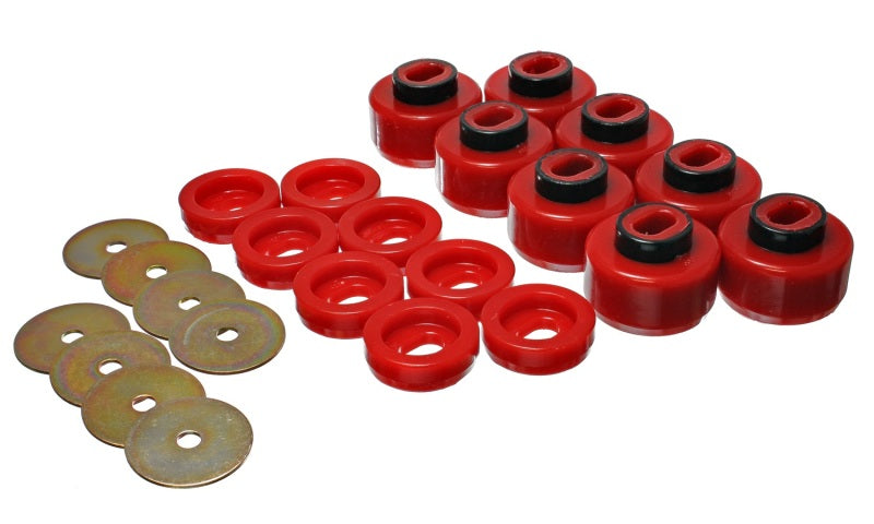 Energy Suspension 99-06 Silverado C1500/K1500 / 01-06 Silverado C2500/K2500 Red Body(cab) Mount Set - 3.4150R for 1999-2004 C