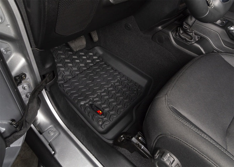Rugged Ridge Floor Liner Front/Rear/Cargo Black 18-21 Jeep Wrangler JL 4 Dr (Excl. 4XE Models) - 12988.05 for 2018-2026 Jeep 