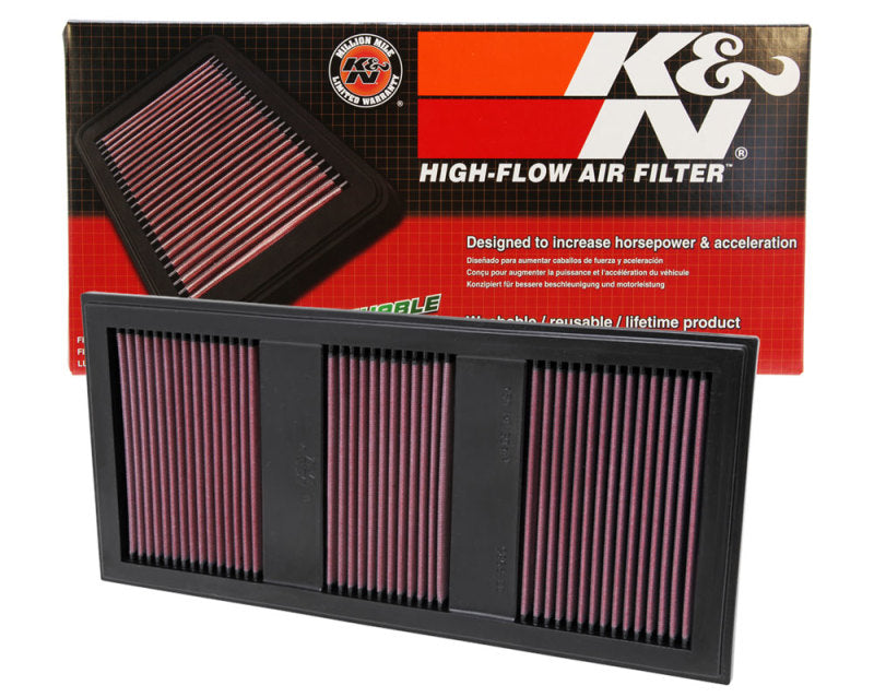 K&N Replacement Air FIlter 11 Mercedes Benz C350/CLS350/E300/GLK350/ML350/S350 / 11-12 E350/SLK350 - 33-2985