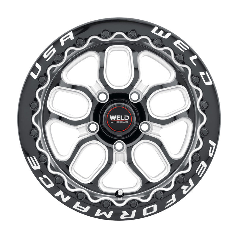 Weld S907 15X10 Laguna Beadlock 5X120.7 ET50 BS7.50 Gloss Black MIL Dia 78.1 - S907B0063P50
