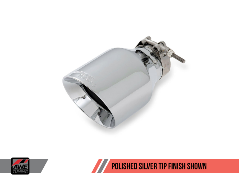 AWE Tuning Mk5 Jetta Mk6 Sportwagen 2.5L Track Edition Exhaust - Polished Silver Tips - 3020-22024
