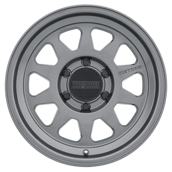 Method MR316 18x9 +18mm Offset 6x5.5 106.25mm CB Gloss Titanium Wheel - MR31689060818 by Method Wheels - front view