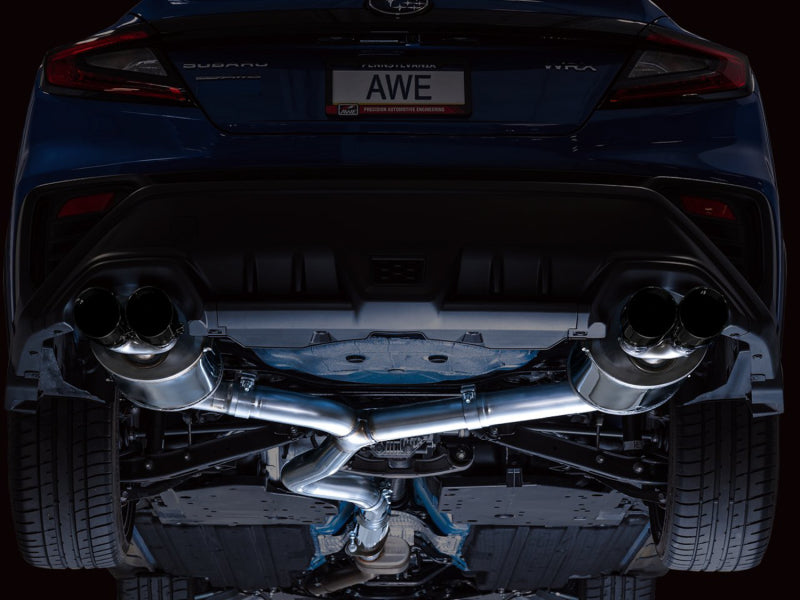 AWE Tuning 2022+ VB Subaru WRX Touring Edition Exhaust - Diamond Black Tips - 3015-43979