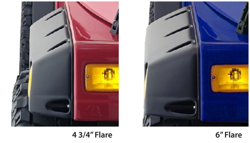 Bushwacker 97-06 Jeep TJ Pocket Style Flares 4pc - Black - 10917-07