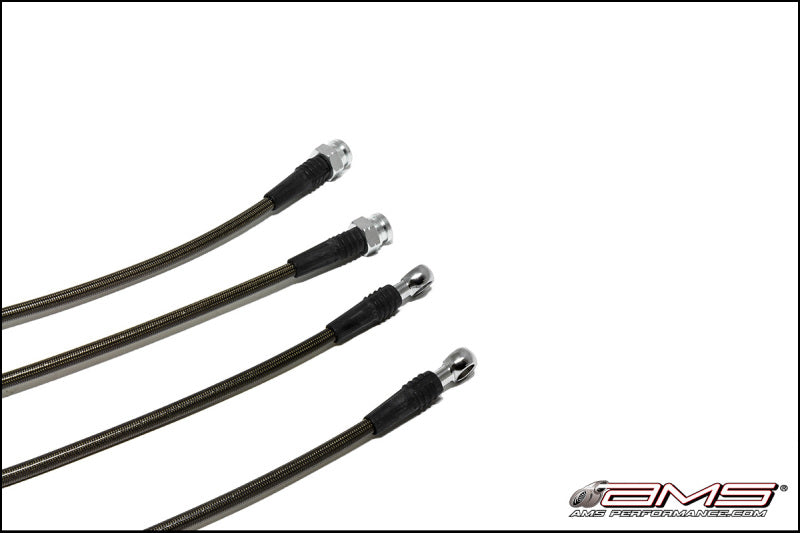 AMS Performance 08-15 Mitsubishi EVO X Stainless Steel Brake Lines (4 Lines) - AMS.04.01.0004-1