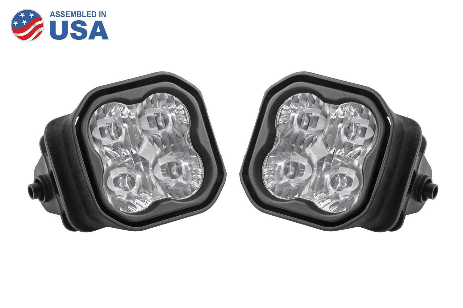 Stage Series 3 Inch Type F2 SS3 Fog Light Kit 1,520 Lumens White SAE Driving Diode Dynamics