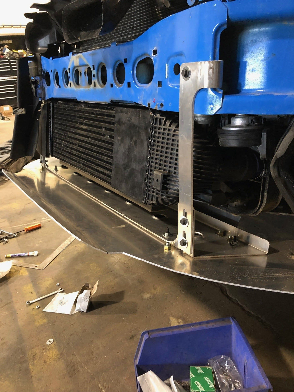 DMGFab Focus RS Front Rally Skid Plate - UpTurned Lip