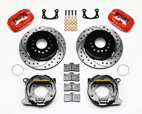 Wilwood Forged Dynalite P/S P-B Kit Drilled-Red New Big Ford 2.50in Offset - 140-7140-DR by Wilwood