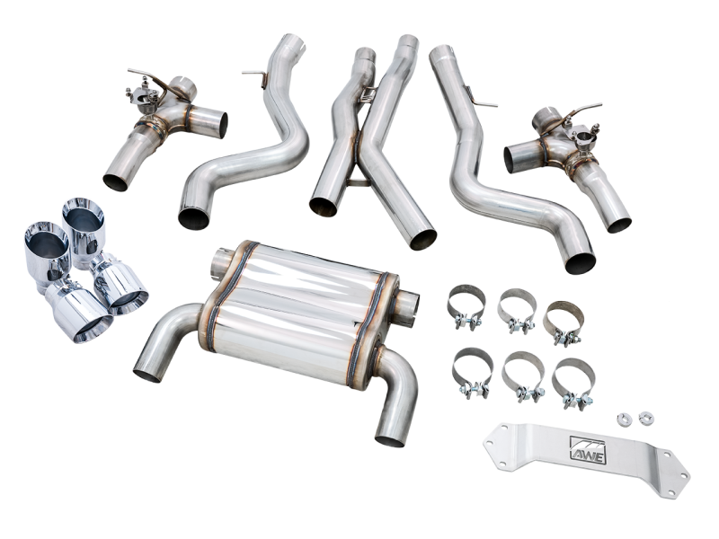 AWE Tuning BMW F8X M3/M4 SwitchPath Catback Exhaust - Diamond Black Tips - 3025-43074