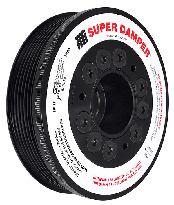 ATI Damper - 5.67in - Alum - 7 Grv - Honda K20 - Street - 02+ 2.0L - Civic Type-R / Acura RSX - 1Pc - ATI918477 by ATI