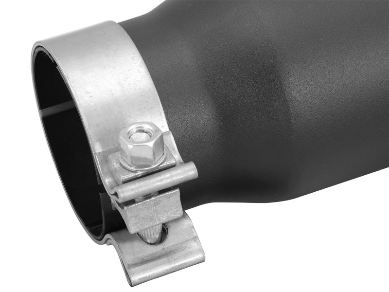 aFe MACHForce XP 3in Inlet x 4in Outlet x 9in Length Clamp-On Black Tip - 49T30401-B09
