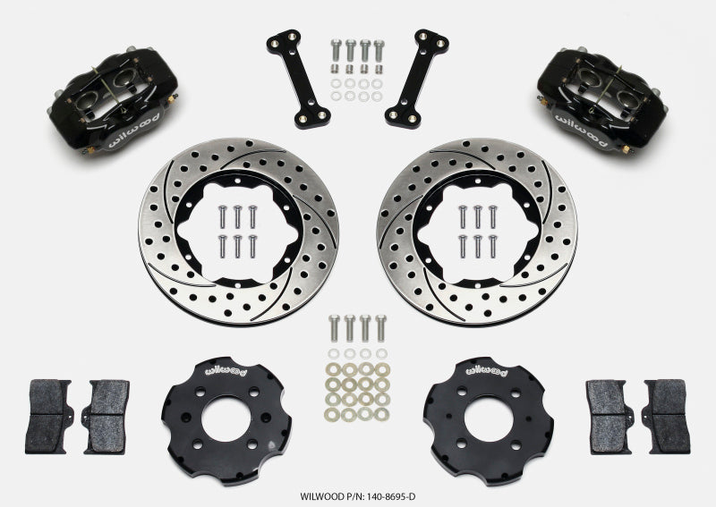 Wilwood Forged Dynalite Front Hat Kit 11.00in Drilled Integra/Civic w/Fac.240mm Rtr - 140-8695-D