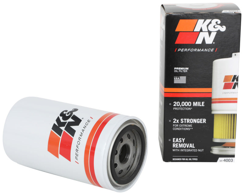 K&N Dodge Performance Gold Oil Filter - HP-4003 for 1994-2010 Dodge Ram 2500 - detail view