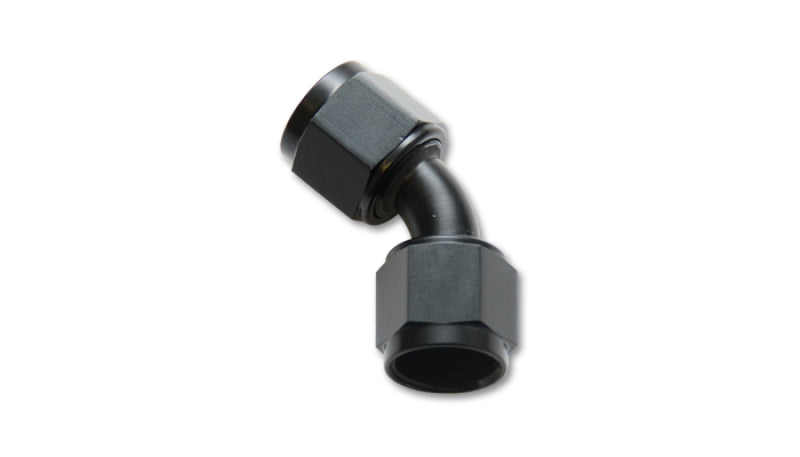 Vibrant -12AN X -12AN Female Flare Swivel 45 Deg Fitting (AN To AN) -Anodized Black Only - 10715