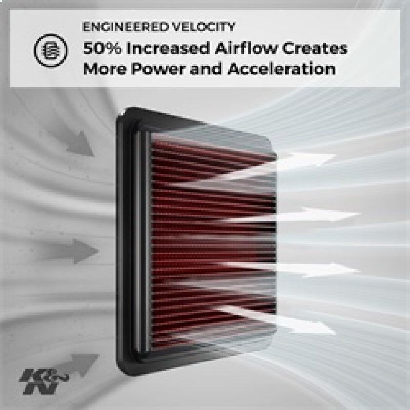 K&N 10 Chevy Camaro 3.6/6.2L Drop In Air Filter - 33-2434