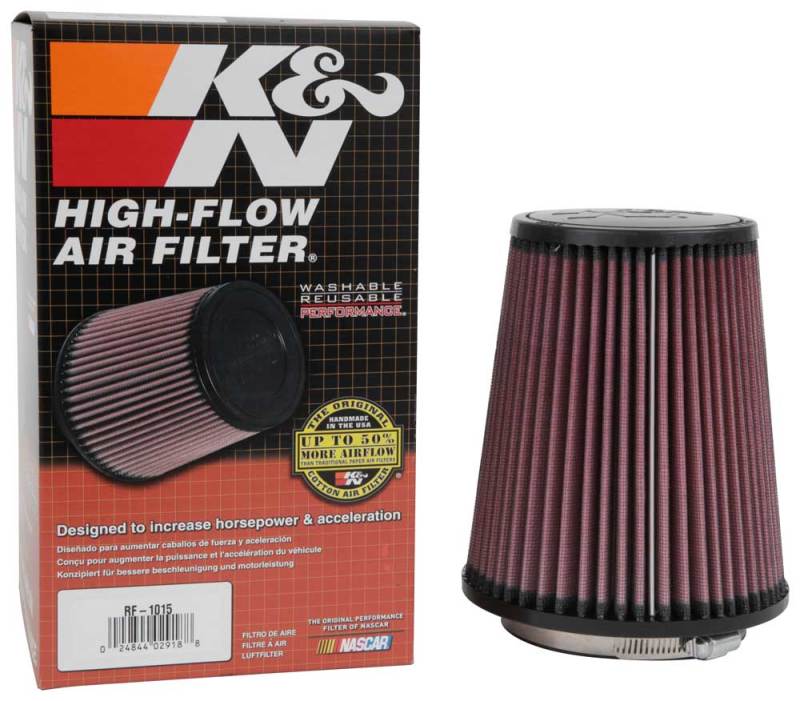 K&N 6 inch OD-Base 4 1/2 inch OD-Top 7 Inch H Round Tapered Universal Air Filter - RF-1015