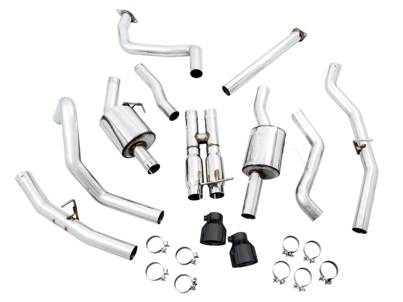 AWE Tuning 2021 RAM 1500 TRX 0FG Cat-Back Exhaust - Diamond Black Tips - 3015-33005