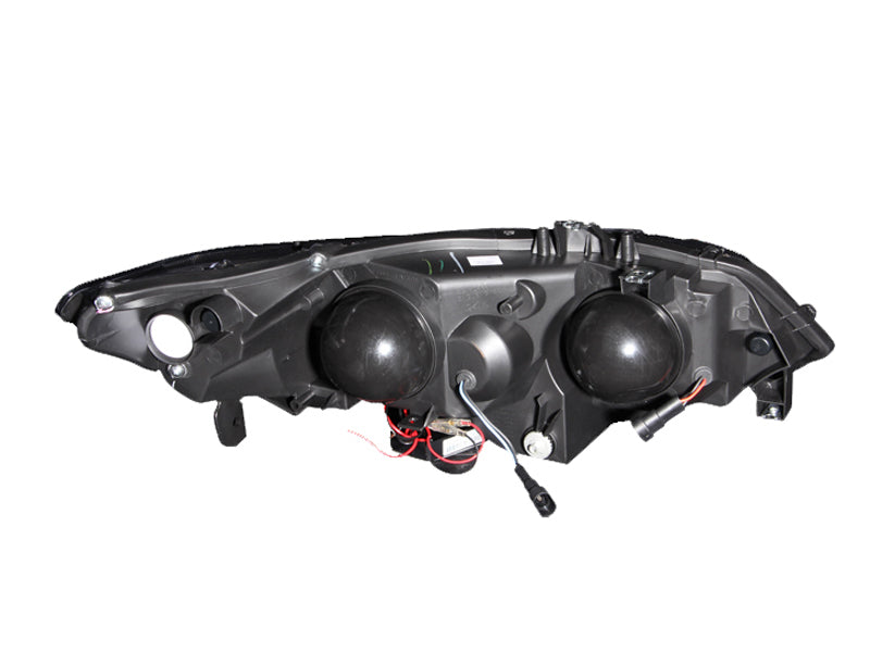 ANZO 2006-2011 Honda Civic Projector Headlights w/ Halo Black (CCFL) - 121062