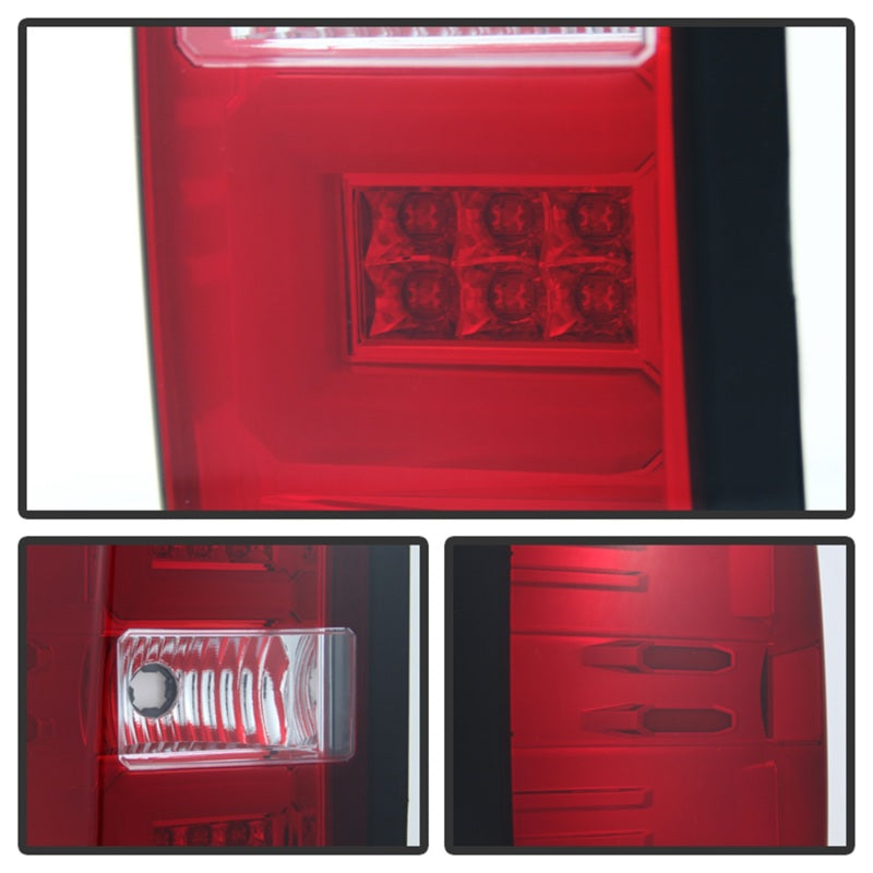 Spyder Chevy 1500 14-16 Light Bar LED Tail Lights Red Clear ALT-YD-CS14-LBLED-RC - 5080011