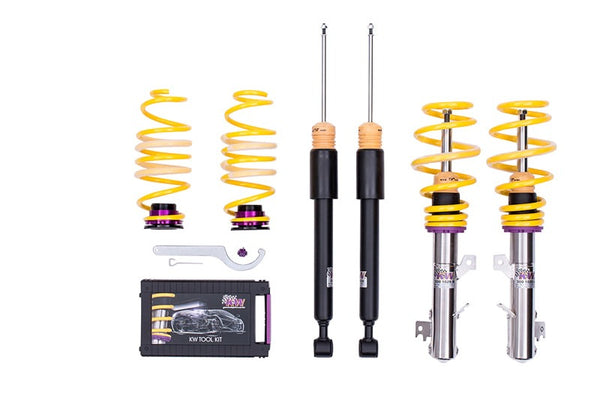 KW Coilover Kit V1 2015 VW Golf VII GTI w/o DCC - 1028000N for 2015-2021 Volkswagen GTI - front view